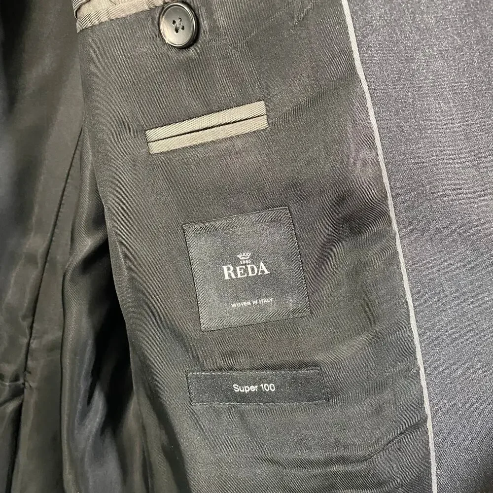 BOSS Hugo Boss Men's Dark Grey Reda Super 100 Virgin Wool Blazer Size 40S